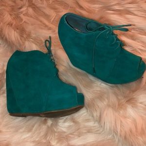 Teal Wedges
